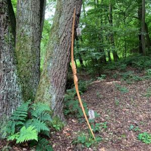 Bogenschießen traditioneller Langbogen